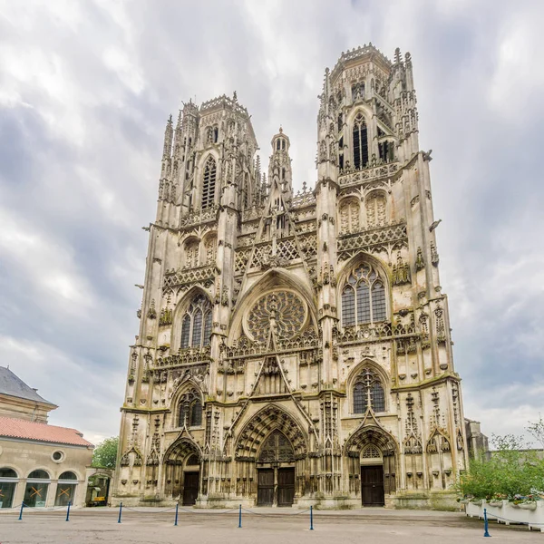 Kijk Gevel Van Kathedraal Saint Etienne Toul Frankrijk — Stockfoto