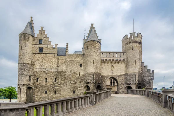Vista Para Castelo Hetsteen Antuérpia Bélgica — Fotografia de Stock