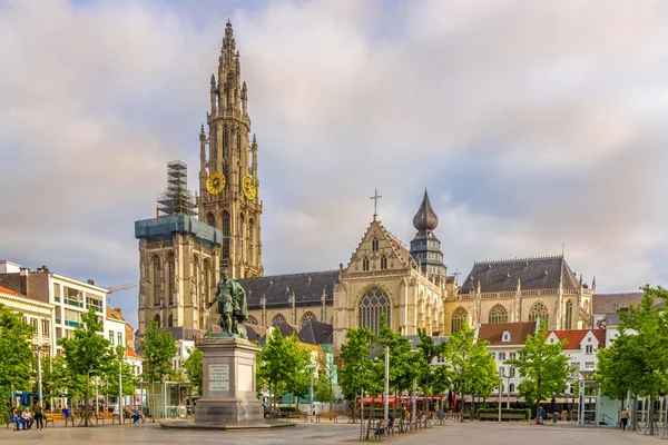 Antwerp Belgio Maggio 2018 Veduta Della Cattedrale Nostra Signora Anversa — Foto Stock