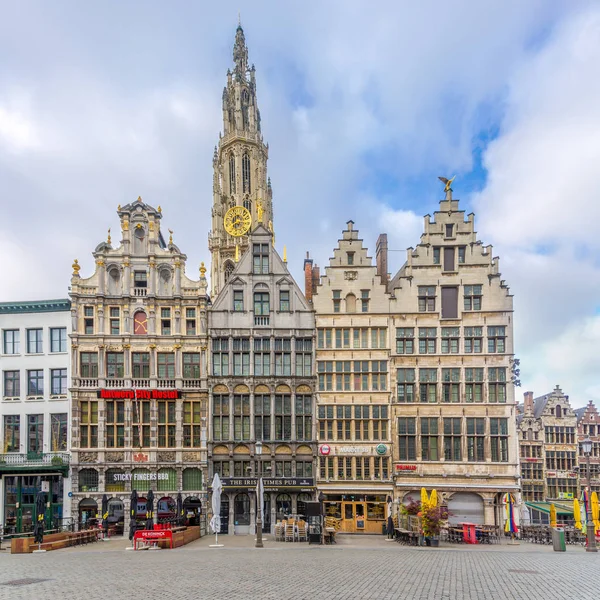 Antwerp Belgio Maggio 2018 Edifici Grote Markt Con Campanile Della — Foto Stock