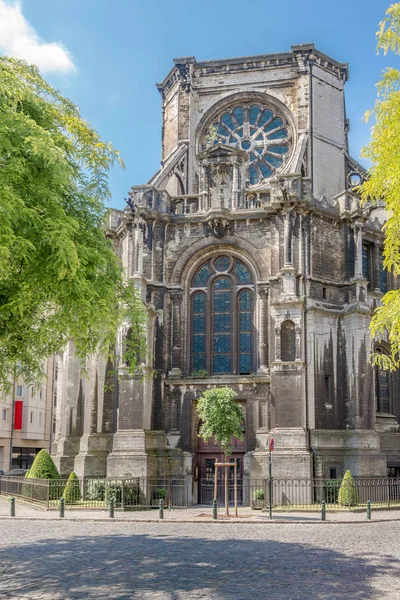 Zobrazit Kostele Svaté Kateřiny Bruselu Belgie — Stock fotografie