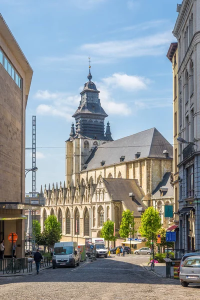 Bruselas Bélgica Mayo 2018 Iglesia Nuestra Señora Chapelle Las Calles —  Fotos de Stock