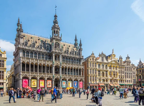 Bruxelles Belgio Maggio 2018 Costruzione Musei Case Cittadine Grote Markt — Foto Stock