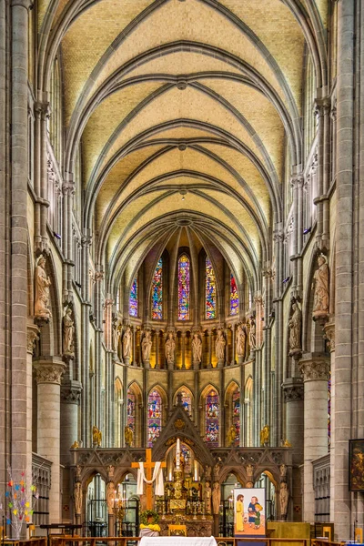 Ypres Belçika 2018 Katedral Saint Martin Ayında Ypres Koro Manzaraya — Stok fotoğraf