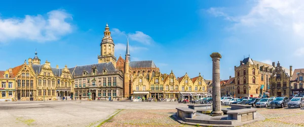 Veurne Belgie Možná 2018 Panoramatický Pohled Grote Markt Skvělé Místo — Stock fotografie