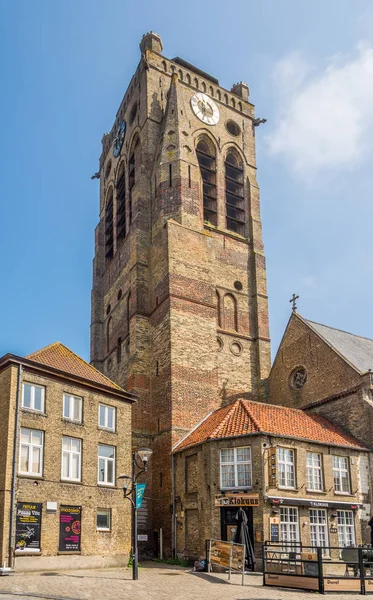 Veurne Belgium May 2018 View Belfry Saint Nicolas Church Veurne — Stock Photo, Image
