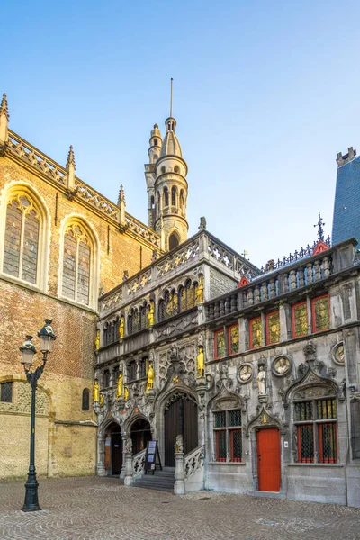 Veduta Della Basilica Santo Sangue Bruges Belgio — Foto Stock