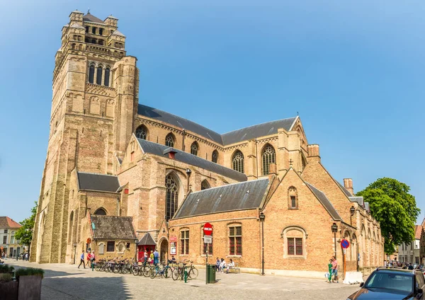 Bruges Bélgica Mayo 2018 Vista Catedral San Salvador Brujas Centro —  Fotos de Stock