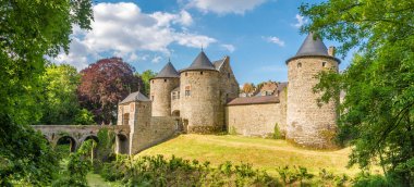 Panoramik, kale, Corroy le Chateau il Namur, Belçika 