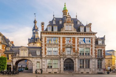 Namur, Belçika - 22,2018 - Namur Bourse bina manzaraya olabilir. Namur bir şehir Valonya, Belçika yerleşim yeri.