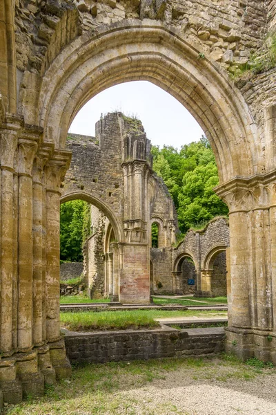 Vista Las Ruinas Del Monasterio Devant Orval Villers Bélgica —  Fotos de Stock
