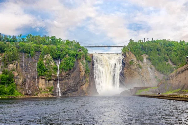 Zobacz Montmorency Falls Pobliżu Quebec Kanada — Zdjęcie stockowe