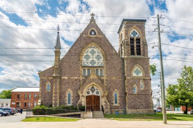 Fredericton, Kanada - Haziran 20,2018 - View Baptist Kilisesi Fredericton adlı. Fredericton New Brunswick Kanada eyaletinin başkentidir.