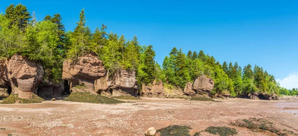 加拿大湾岩石形成全景 — 图库照片