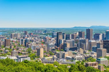 Mount Royal hill Montreal City - Kanada görünümünden Skyline