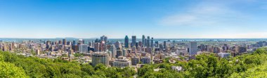 Mount Royal hill Montreal City - Kanada görünümünden panoramik manzarası