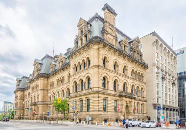 Ottawa, Kanada - Haziran 23,2018 - manzaraya Başbakan Ottawa koltuk ile inşa hükümet. Ottawa Kanada sermaye şehir olduğunu.