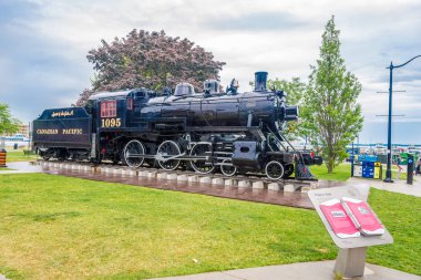 Kingston, Kanada - Haziran 24,2018 - Buhar lokomotif ruhu, efendim John A. Macdonald Kingston. Kingston Doğu Ontario Kanada'da bir şehirdir.
