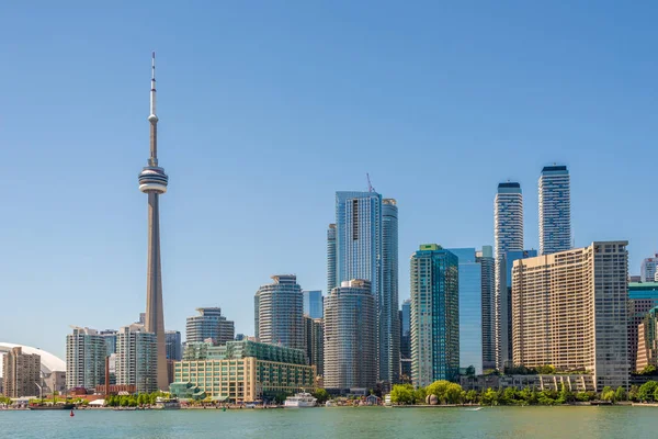 Toronto Canada Junho 2018 Vista Centro Toronto Partir Lago Ontário — Fotografia de Stock