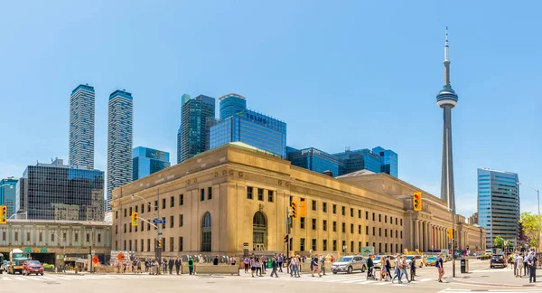 Toronto Canadá Junio 2018 Edificio Estación Ferroviaria Las Calles Toronto — Foto de Stock