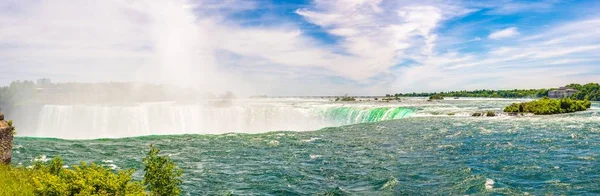 Panoramiczny Widok Ujście Rzeki Niagara Podkowy Niagara Falls Kanada — Zdjęcie stockowe