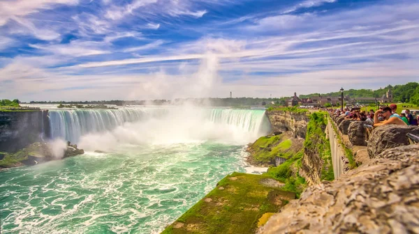 Niagarafallen Kanada Juni 2018 Utsikt Från Strandpromenaden Vid Hästskofallen Niagara — Stockfoto