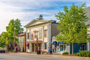 Niagara On The Lake, Kanada - Haziran 26,2018 - Niagara gölde, sokaklarında. Niagara gölde bir kasaba Ontario, Niagara yarımadada yer alır.