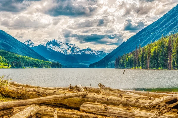 Evening View Mount Rhor Mountain Duffey Lake Provincial Park British — Stock Photo, Image