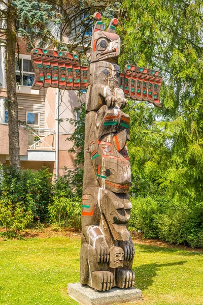 Duncan Canada July 2018 View Totems Duncan Duncan City Totems — Stock Photo, Image