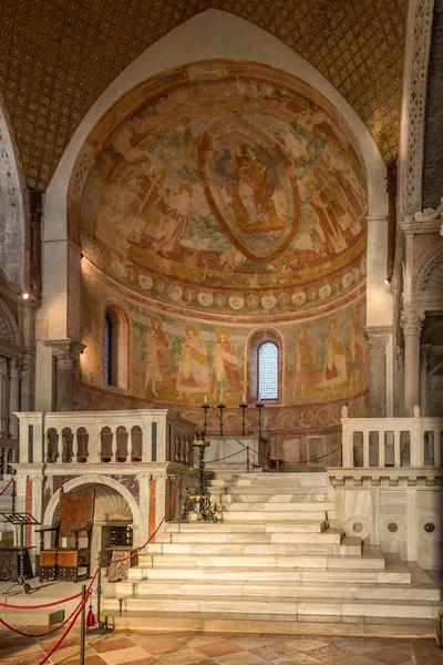 Aquileia Italy Сентября 2018 Вид Интерьер Базилике Санта Мария Ассунта — стоковое фото