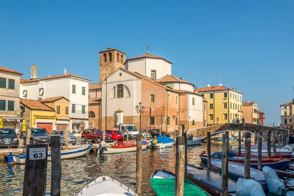 Chioggia Włochy Wrzesień 2018 Nabrzeże Kanału Vena Chioggia Chioggia Położony — Zdjęcie stockowe