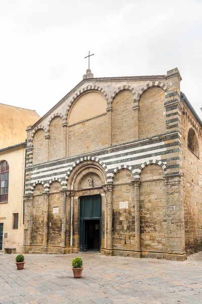 Blick Auf Die Fassade Der Basilika Santa Maria Assunta Volterra — Stockfoto