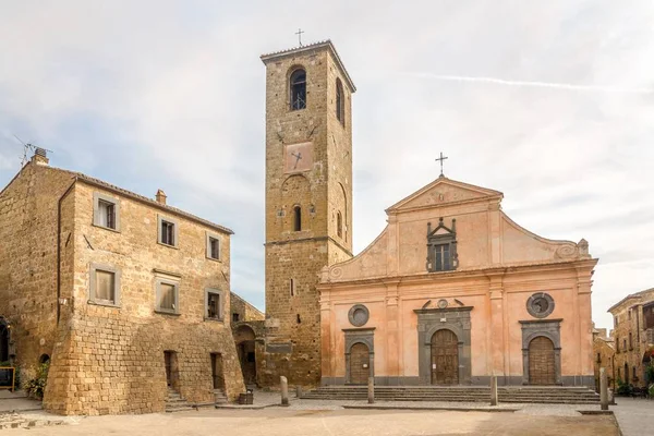 Plaats Kerk Van Saint Donato Civita Bagnioregio Italië — Stockfoto