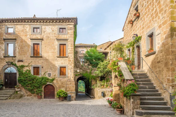 Antiguos Edificios Piedra Civita Bagnoregio Italia —  Fotos de Stock