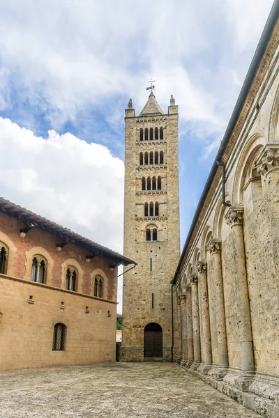 Vista Campanario Catedral San Cerbono Massa Marittima Italia — Foto de Stock