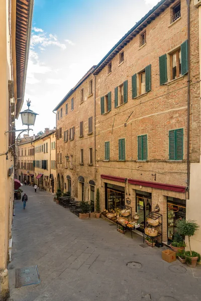 Montepulciano Włochy Wrzesień 2018 Ulicach Miasta Montepulciano Montepulciano Średniowiecznych Renesansowych — Zdjęcie stockowe