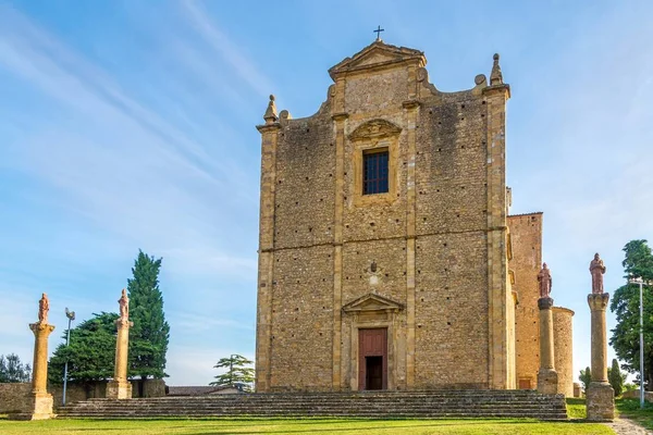 Blick Auf Die Fassade Der Kirche San Giusto Volterra Italien — Stockfoto