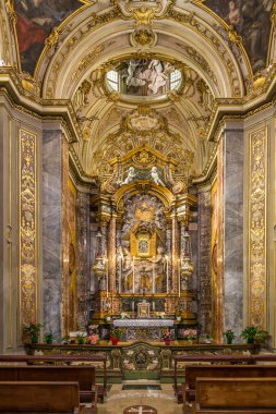 Ravenna, İtalya - Eylül 24,2018 - Ravenna İsa Mesih'in dirilişi iç katedral. Ravenna Emilia-Romagna Ravenna eyaletinin başkentidir.