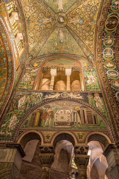 Равена Италия Сентября 2018 Мозаичное Украшение Базилике Сан Витале Равенне — стоковое фото