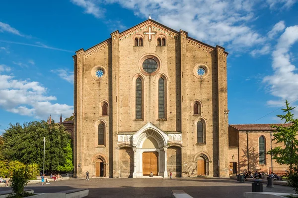 Bologna Italien 2018 Blick Auf Die Fassade Der Basilica San — Stockfoto