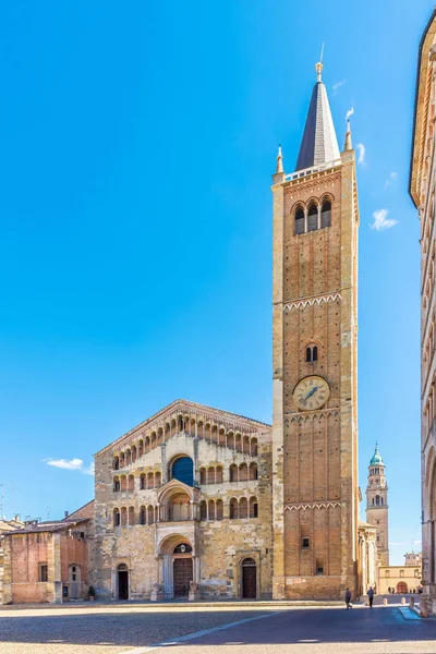 Duomo Placera Med Domkyrkan Jungfru Maria Parma Italien — Stockfoto