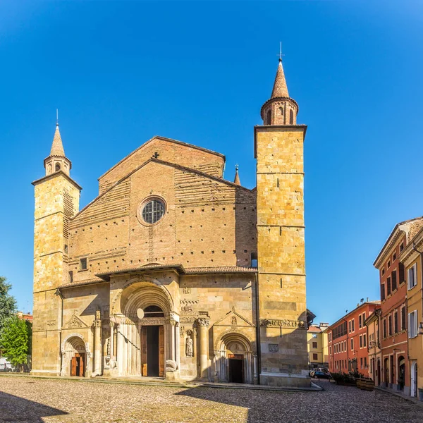 Vista Fachada Catedral San Domninus San Donnino Fidenza Italia — Foto de Stock