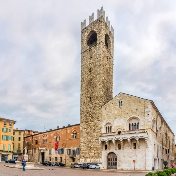 Brescia Italia Septiembre 2018 Vista Edificio Del Palacio Broletto Brescia — Foto de Stock