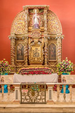 Tegucigalpa Los Dolores Kilisesi Sunak görünümü - Honduras