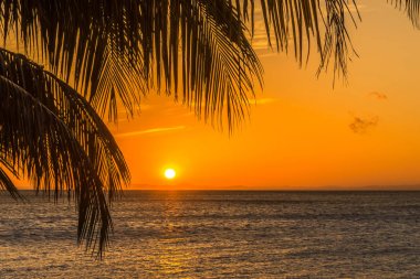 Sunset at the Nicaragua lake from Ometepe Island in Nicaragua clipart