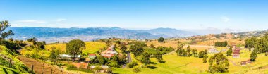 Panoramic view to valley of Cartago city in Costa Rica clipart