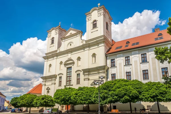 Widok na Kościół Jezuitów w Skalicy-Slovaki — Zdjęcie stockowe