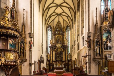 Cesky Krumlov Saint Vitus Katedrali korosu görünümü - Çek Cumhuriyeti