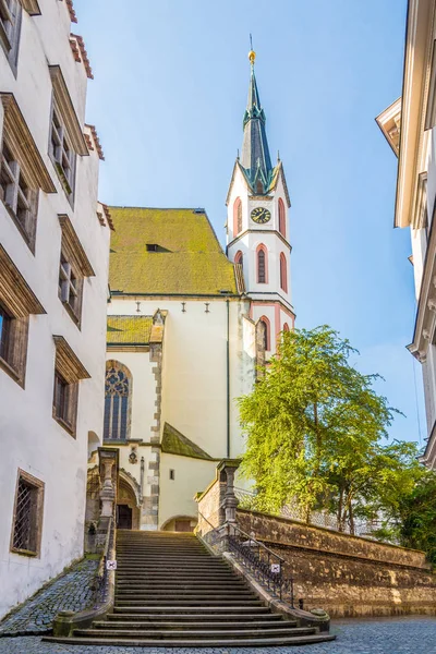 Vista a la Catedral de San Vito en Cesky Krumlov - República Checa — Foto de Stock