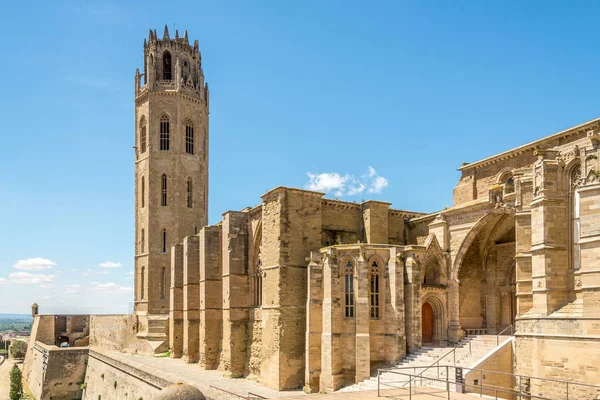 Vista en la Catedral de Seu Vella en Lleida - España — Foto de Stock